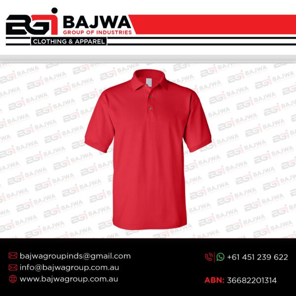 Custom Red Polo Shirt - Image 2